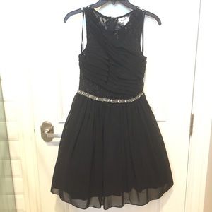 Short Black Prom Dress with Sparkly Lace and Tulle